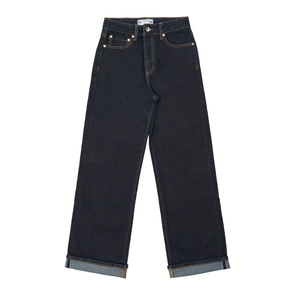 [QUẦN NỮ] Straight - 12 Oz -  Deep Blue - One Washed Selvedge Denim Pants