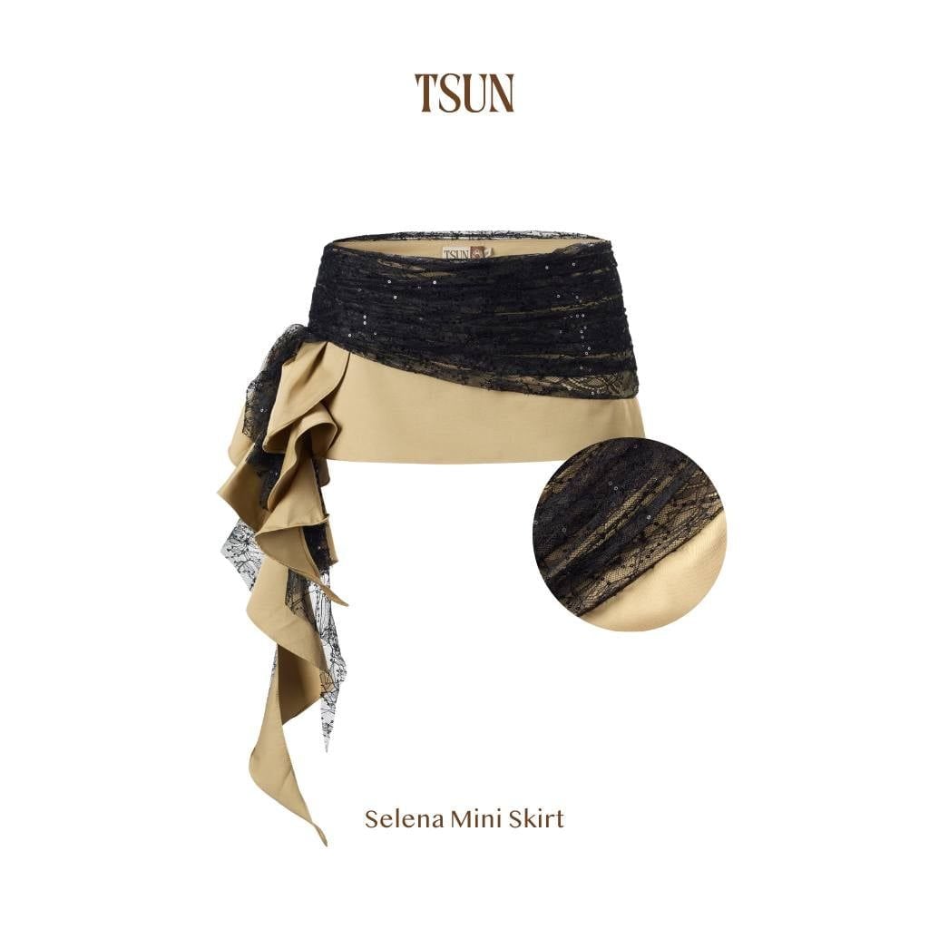  TSUN Selena Mini Skirt - Váy Ngắn Phối Ren 