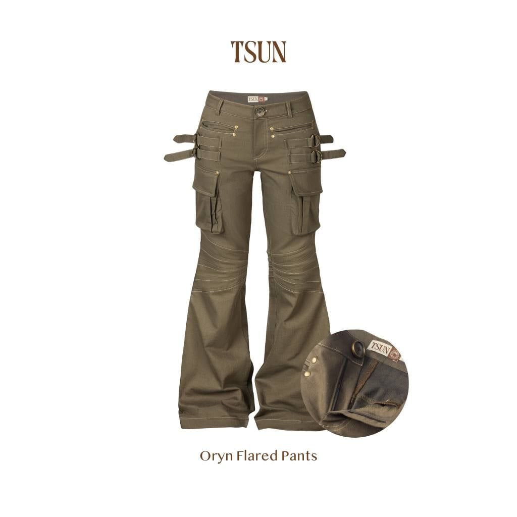  TSUN Oryn Flared Pants - Quần Ống Loe Lưng Thấp 