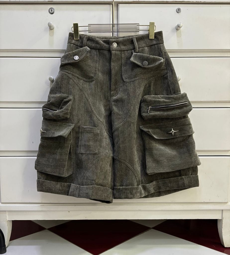  TSUN Terra Cargo Shorts - Quần Lửng Túi Hộp Hiệu Ứng Xương Cá 