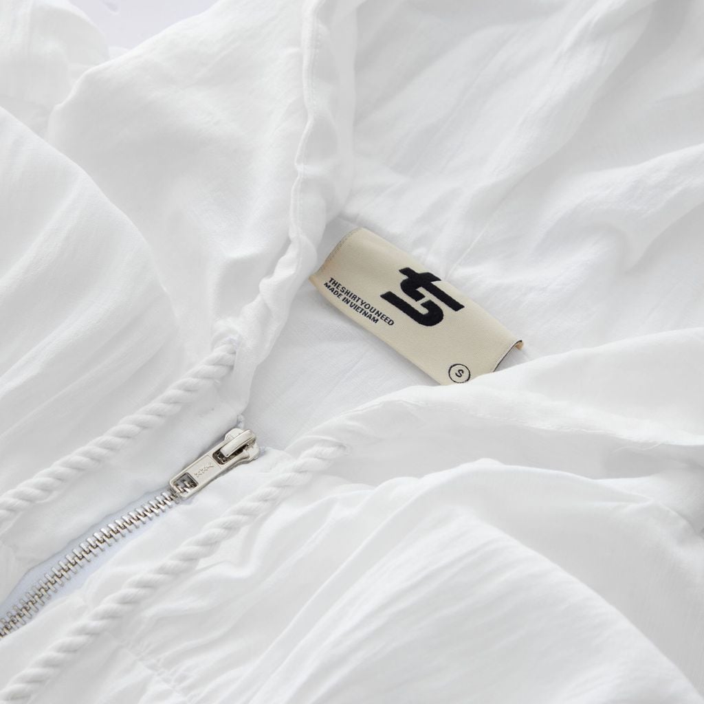  TSUN Cloudlet Jacket White - Áo Khoác Nhún Bèo Trắng 