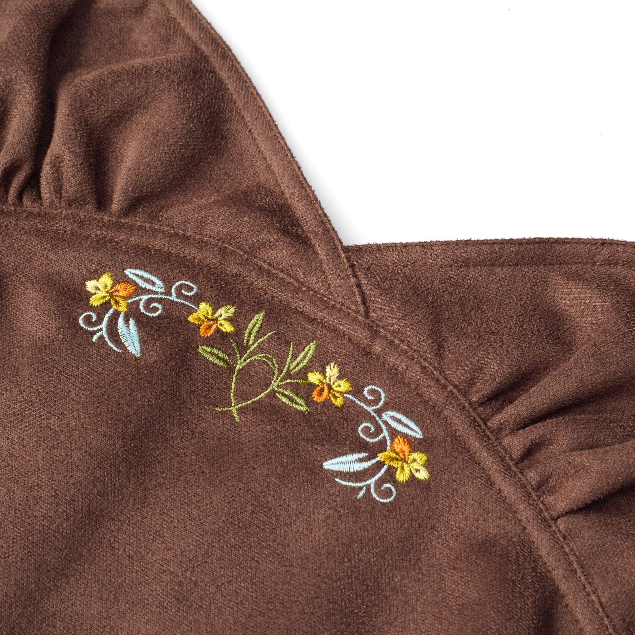  TSUN Rae Top Brown - Áo Yếm Da Lộn Màu Nâu 