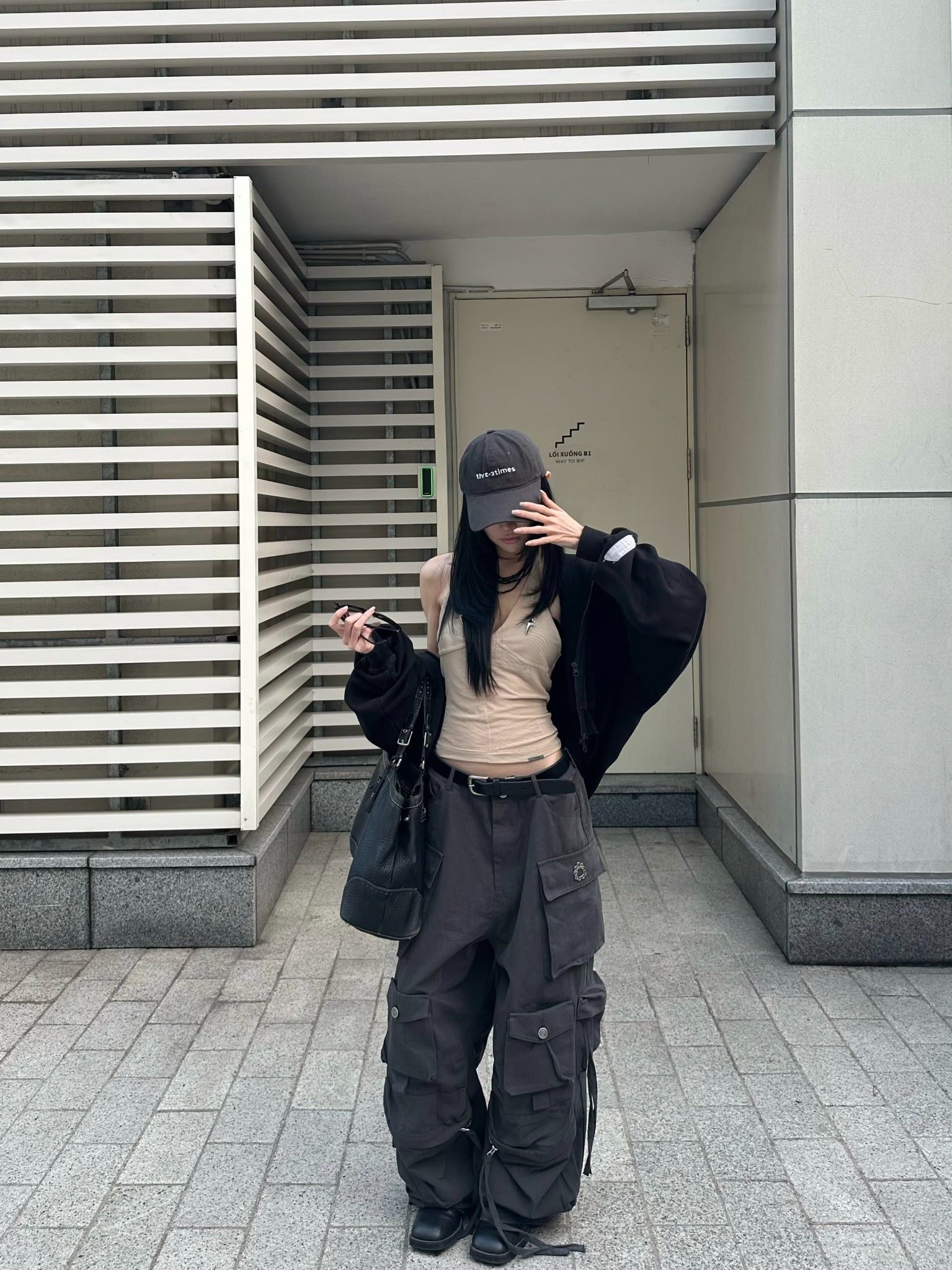  TSUN DRK Cargo Pants Grey - Quần Dài Kaki Túi Hộp Xám 