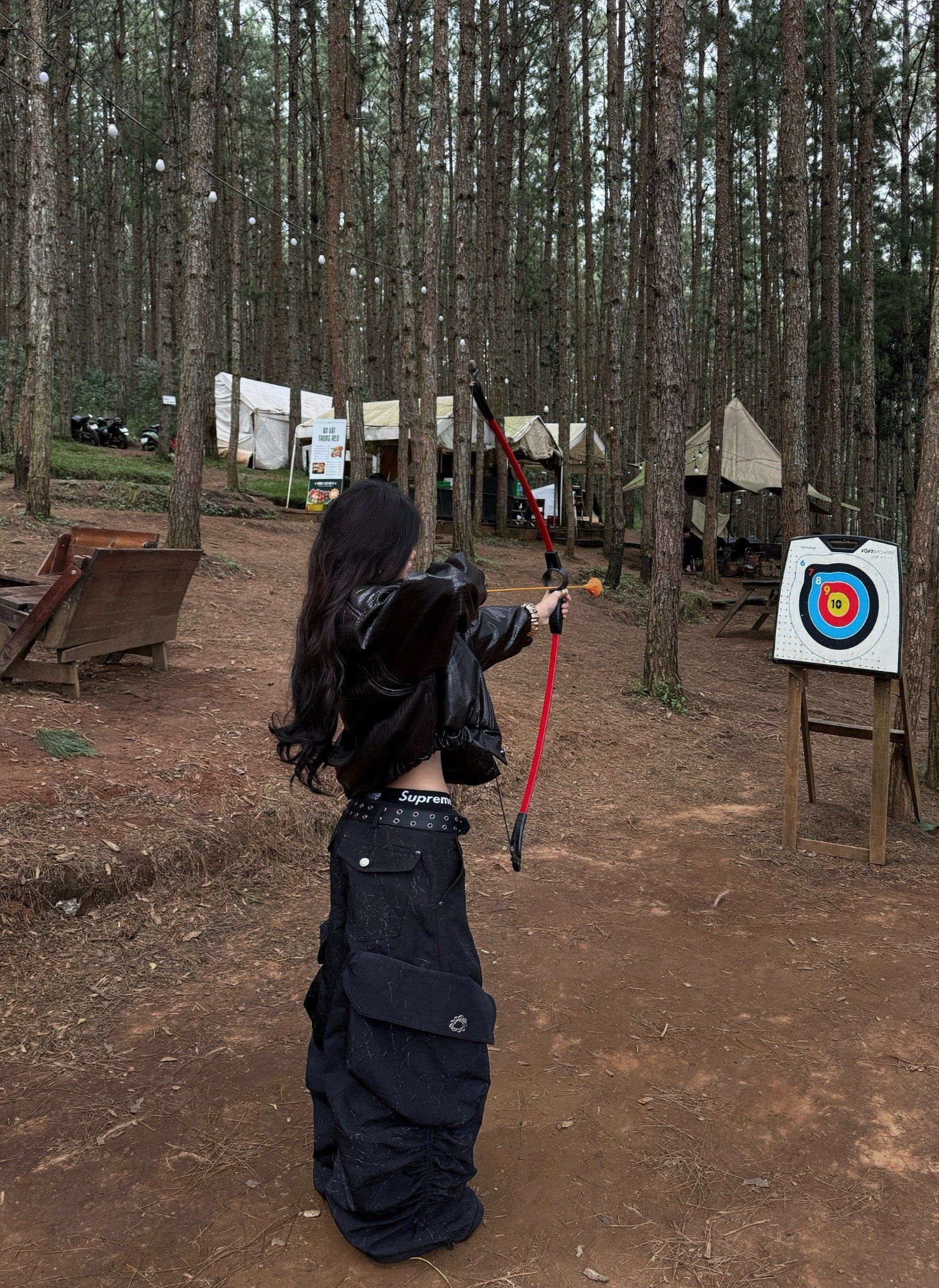  TSUN Thunder Cargo Wide-Leg Pants Black - Quần Dài Túi Hộp Ống Rộng Phối Đinh Tán Đen 