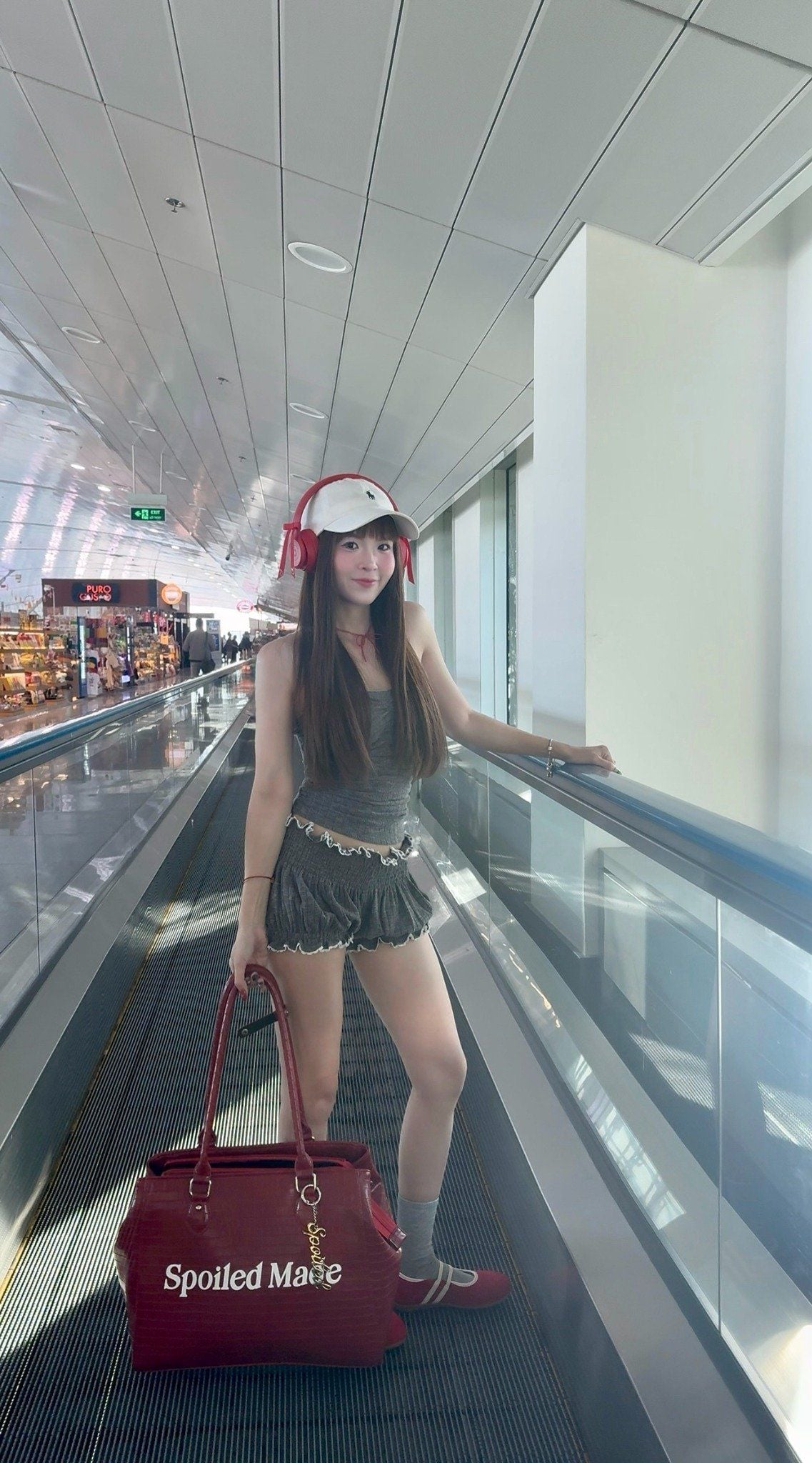  TSUN Set Quần Áo Thun Len Xám - Fiona Set Grey 