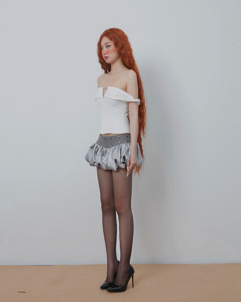  TSUN Princess Corset White - Áo Corset Cúp Ngực Trắng 