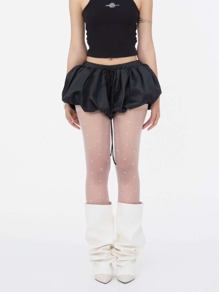  TSUN Pumpkin Mini Skirt - Black 