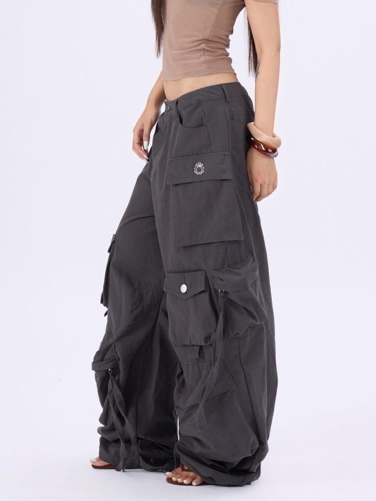  TSUN DRK Cargo Pants Grey - Quần Dài Kaki Túi Hộp Xám 