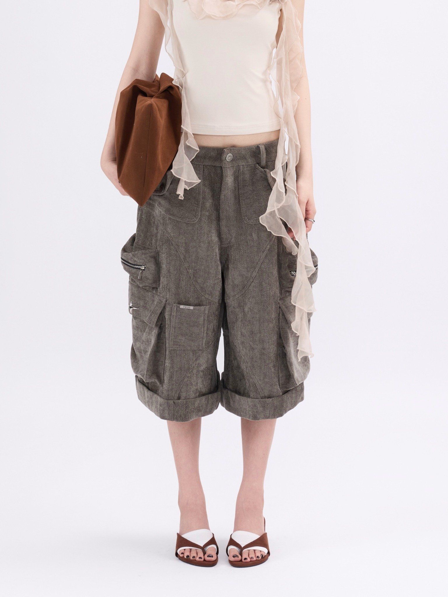  TSUN Terra Cargo Short - Quần Lửng Túi Hộp Hiệu Ứng Xương Cá 