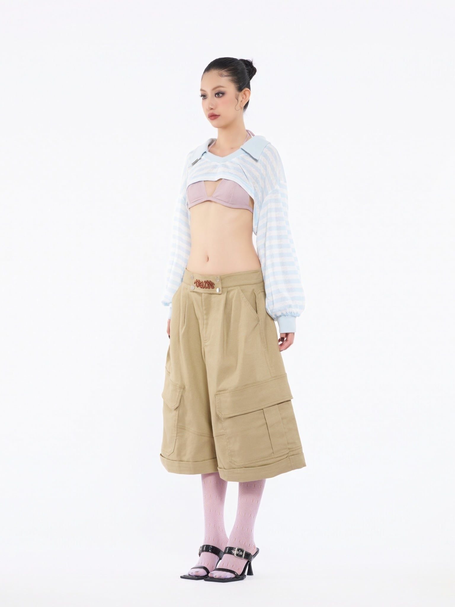  TSUN Hazel Kaki Shorts Brown - Quần Lửng Dáng Rộng Màu Nâu 