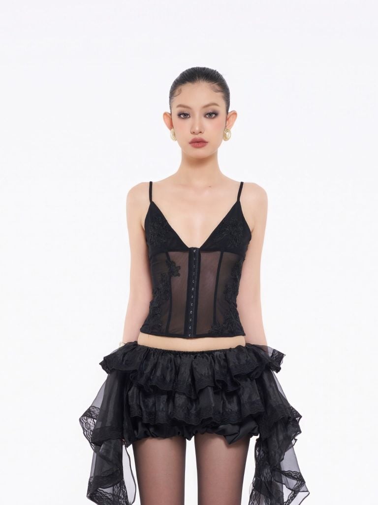  TSUN Eris Top - Áo Hai Dây Phối Ren 