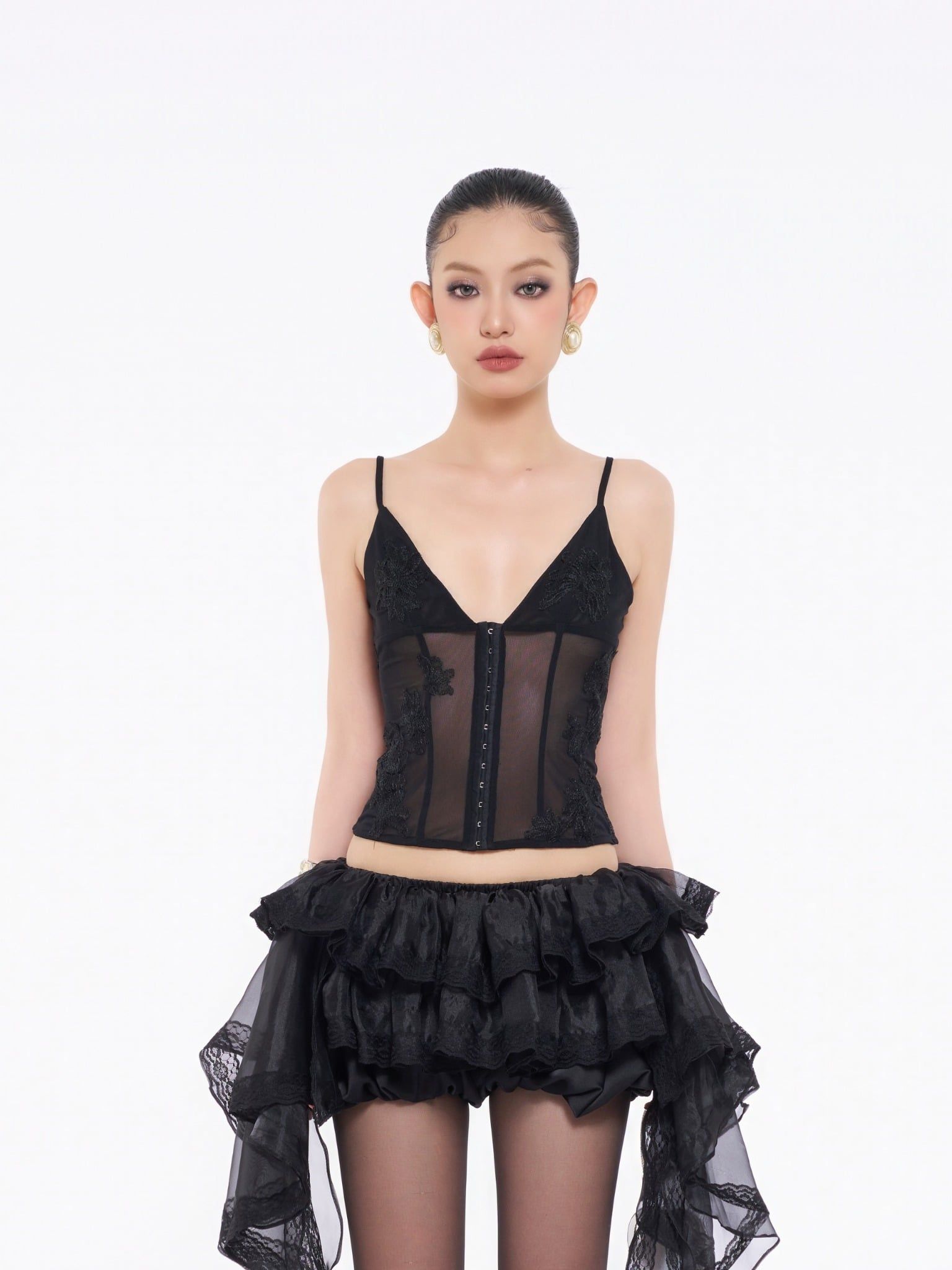  TSUN Eris Top - Áo Hai Dây Phối Ren 