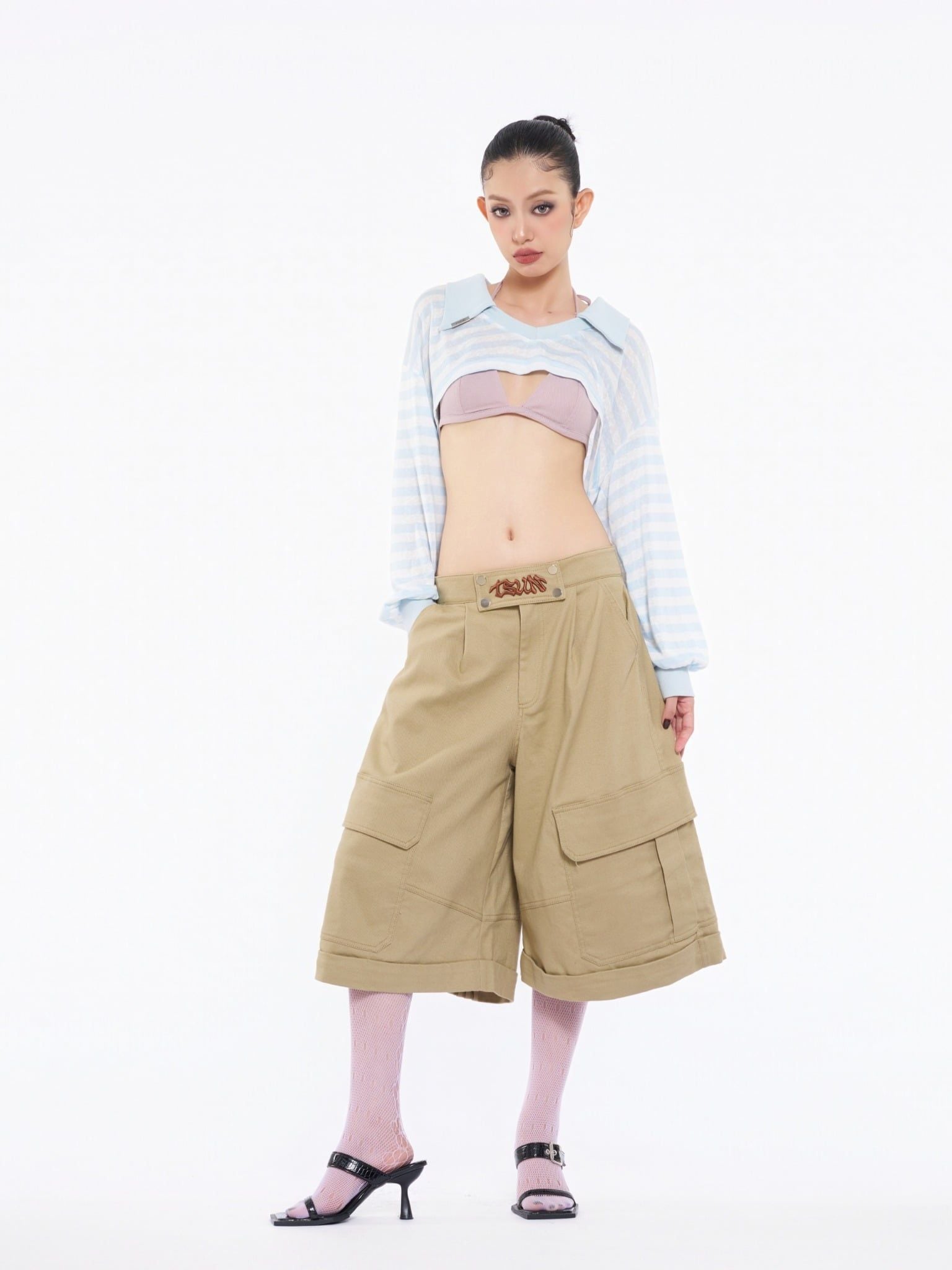  TSUN Hazel Kaki Shorts Brown - Quần Lửng Dáng Rộng Màu Nâu 