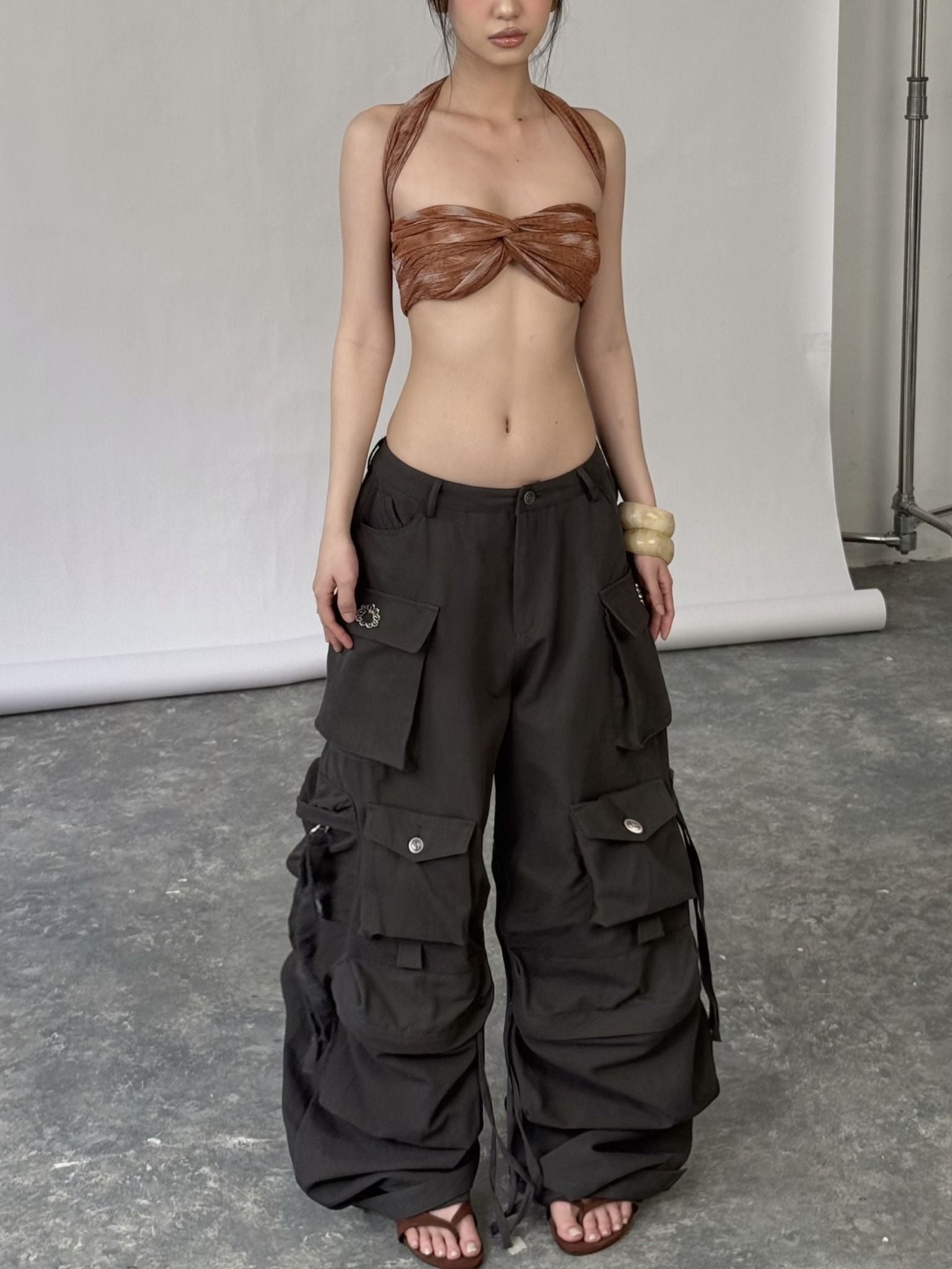  TSUN DRK Cargo Pants Grey - Quần Dài Kaki Túi Hộp Xám 