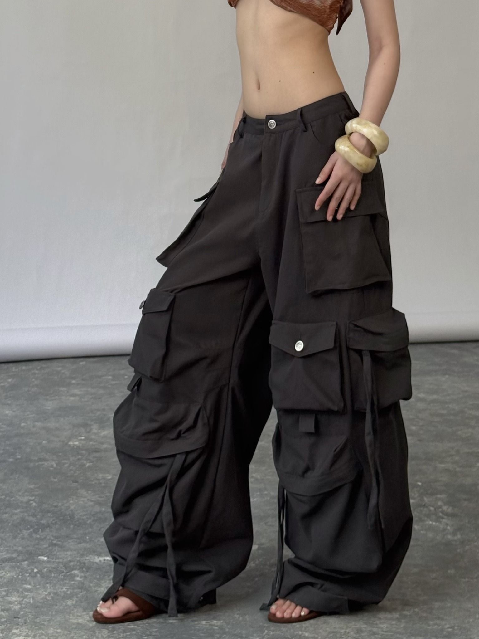  TSUN DRK Cargo Pants Grey - Quần Dài Kaki Túi Hộp Xám 