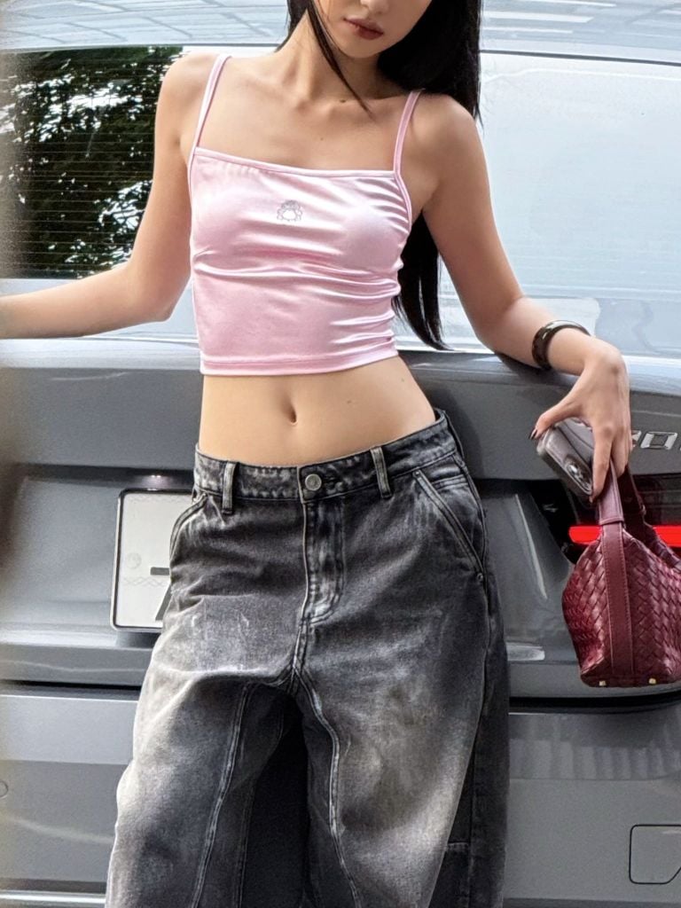  TSUN Basic Gloss Pink Top 