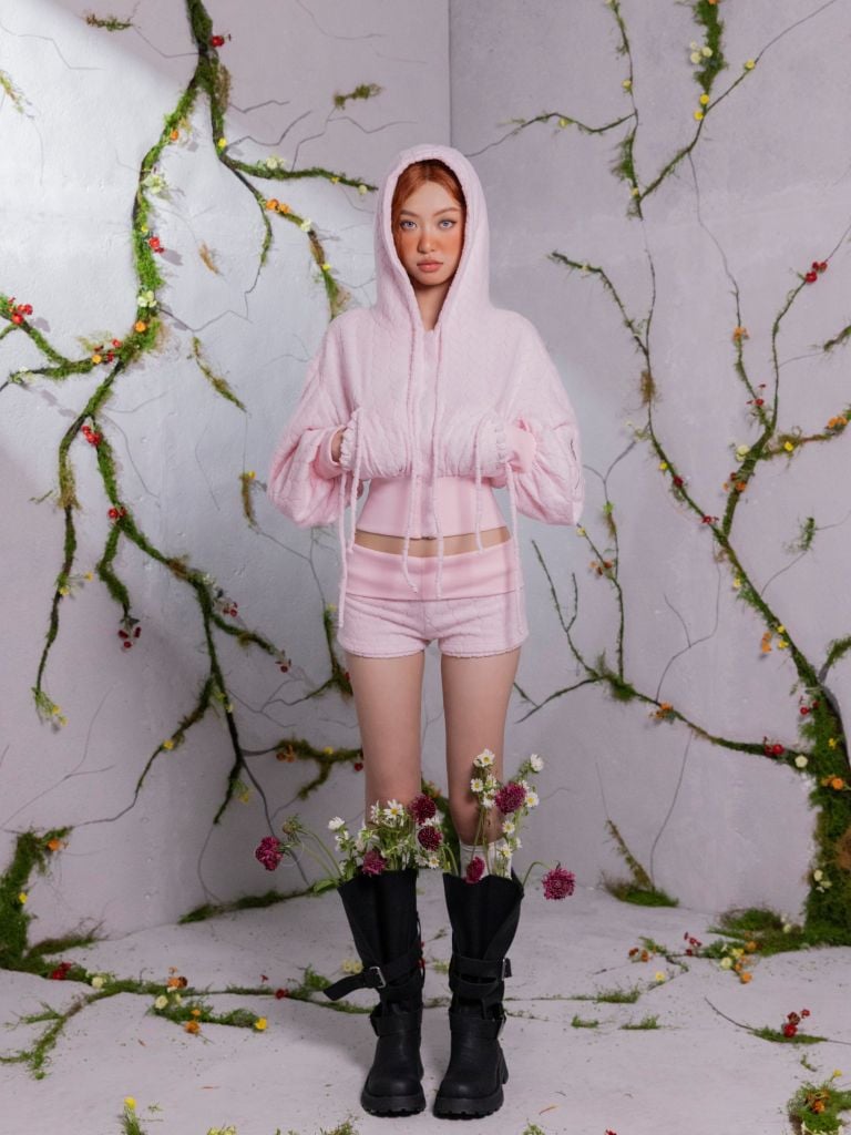  TSUN Pixie Short Pink 