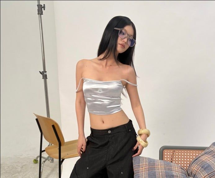  TSUN Basic Gloss Grey Top 