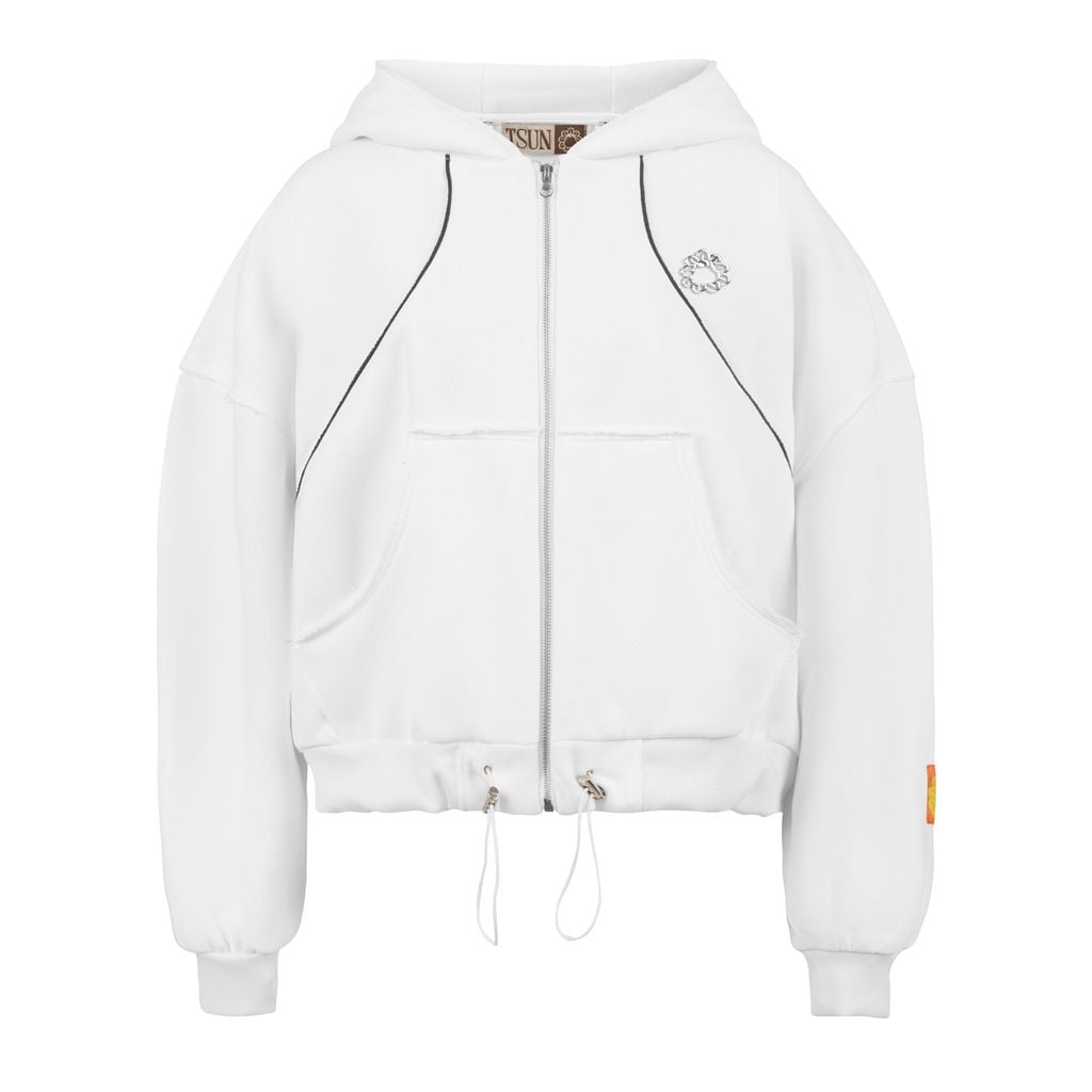  TSUN Áo Khoác Nỉ Trắng - Hoodie Woo Logo White 