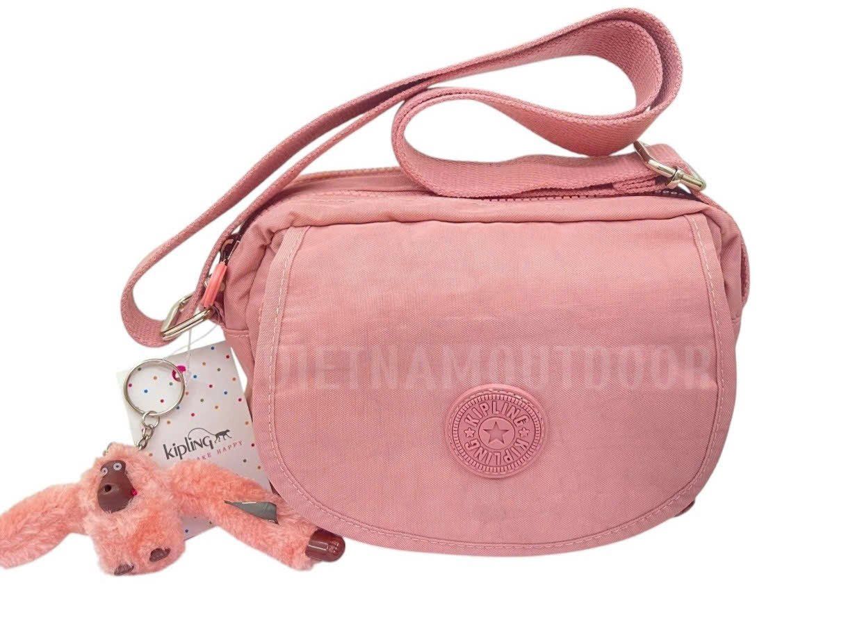  Túi Đeo Chéo KIPLING 5140 Gọn Nhẹ Vải Chống Thấm Nước Tặng Kèm Móc Khóa Khỉ 