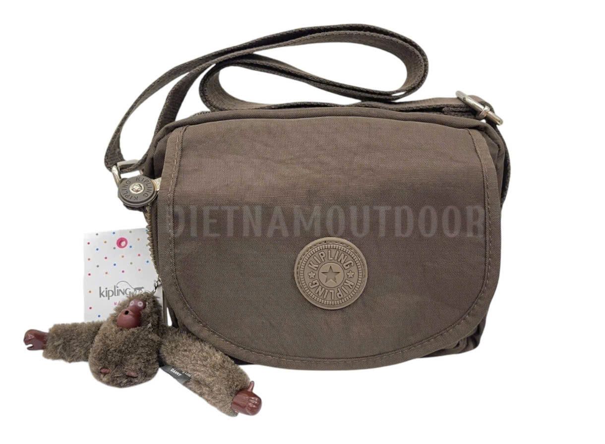  Túi Đeo Chéo KIPLING 5140 Gọn Nhẹ Vải Chống Thấm Nước Tặng Kèm Móc Khóa Khỉ 