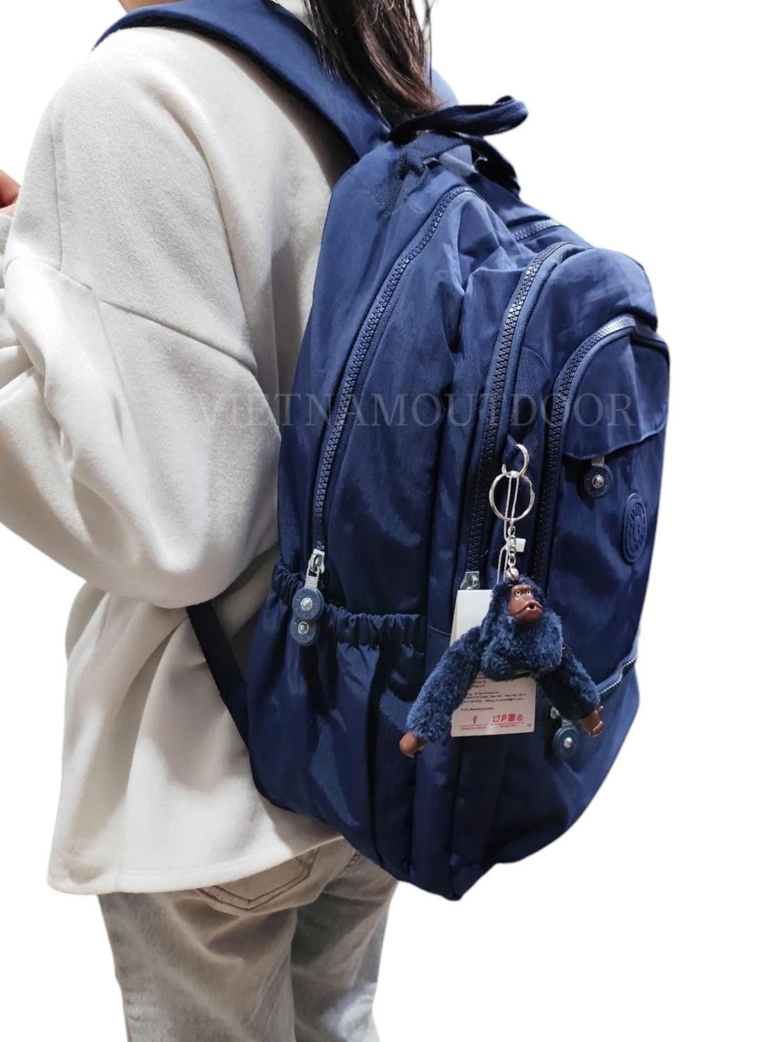  Balo Laptop Unisex KIPLING 9109 Phong cách thời trang Vải chống thấm nước Tặng kèm móc khóa khỉ 