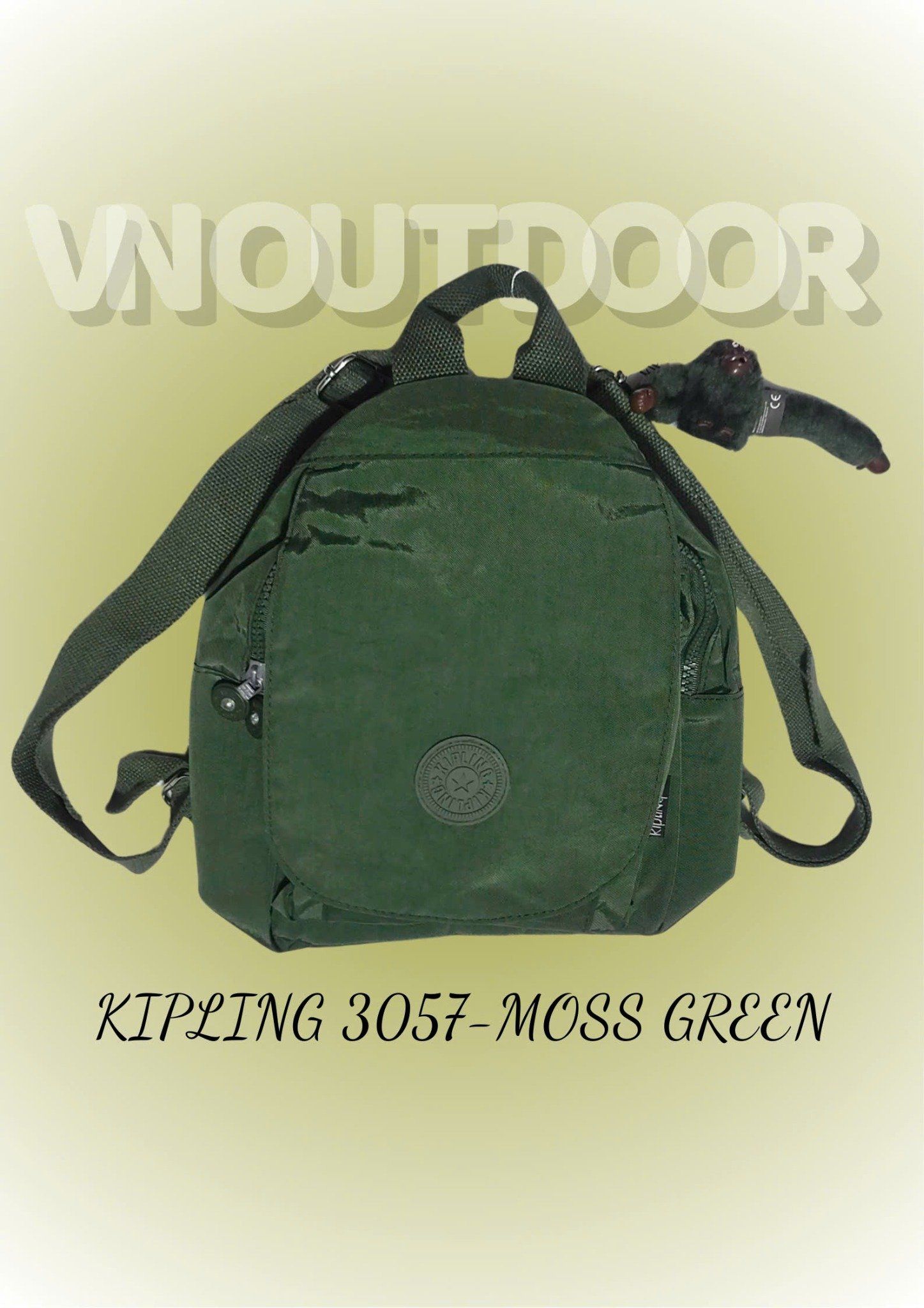  Balo Nữ Thời Trang Nhỏ Gọn Tiện Lợi Kipling 3057 Phong Cách Dễ Thương + Tặng Kèm Móc Khóa Khỉ 