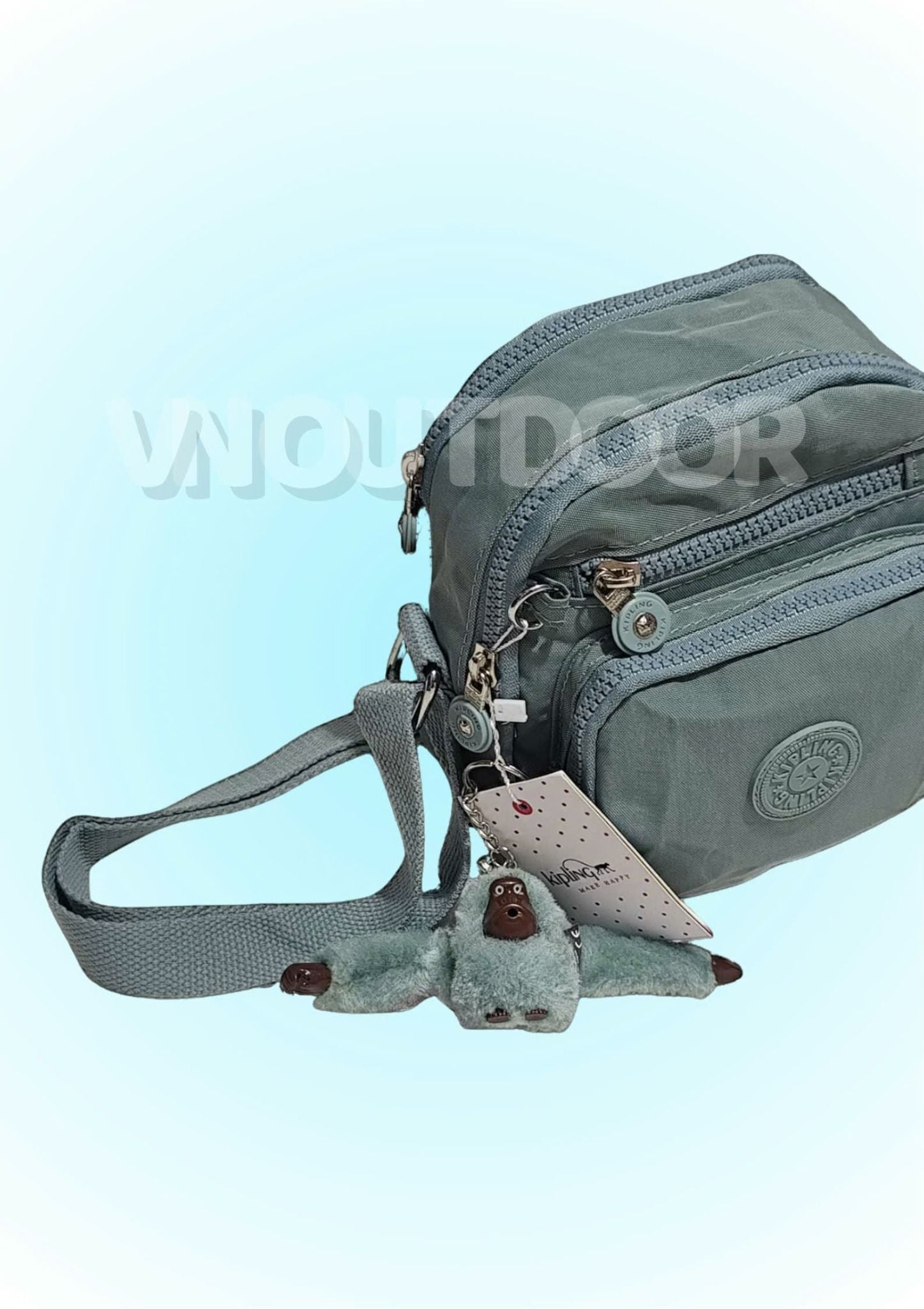 Túi Xách Mini Đeo Chéo Đeo Vai Đa Năng Nhỏ Gọn Kipling 6058 Chất Liệu Siêu Bền + Tặng Kèm Móc Khóa Khỉ 