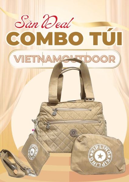  Combo Túi Xách Mua 1 Được 4 Siêu Hời Túi Xách + Ví + Túi Đeo Vai Nhỏ Gọn Chống Thấm Đa Năng Kipling 221041 