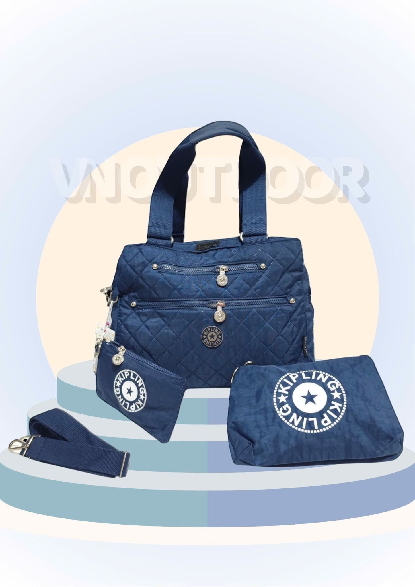  Combo Túi Xách Mua 1 Được 4 Siêu Hời Túi Xách + Ví + Túi Đeo Vai Nhỏ Gọn Chống Thấm Đa Năng Kipling 221041 