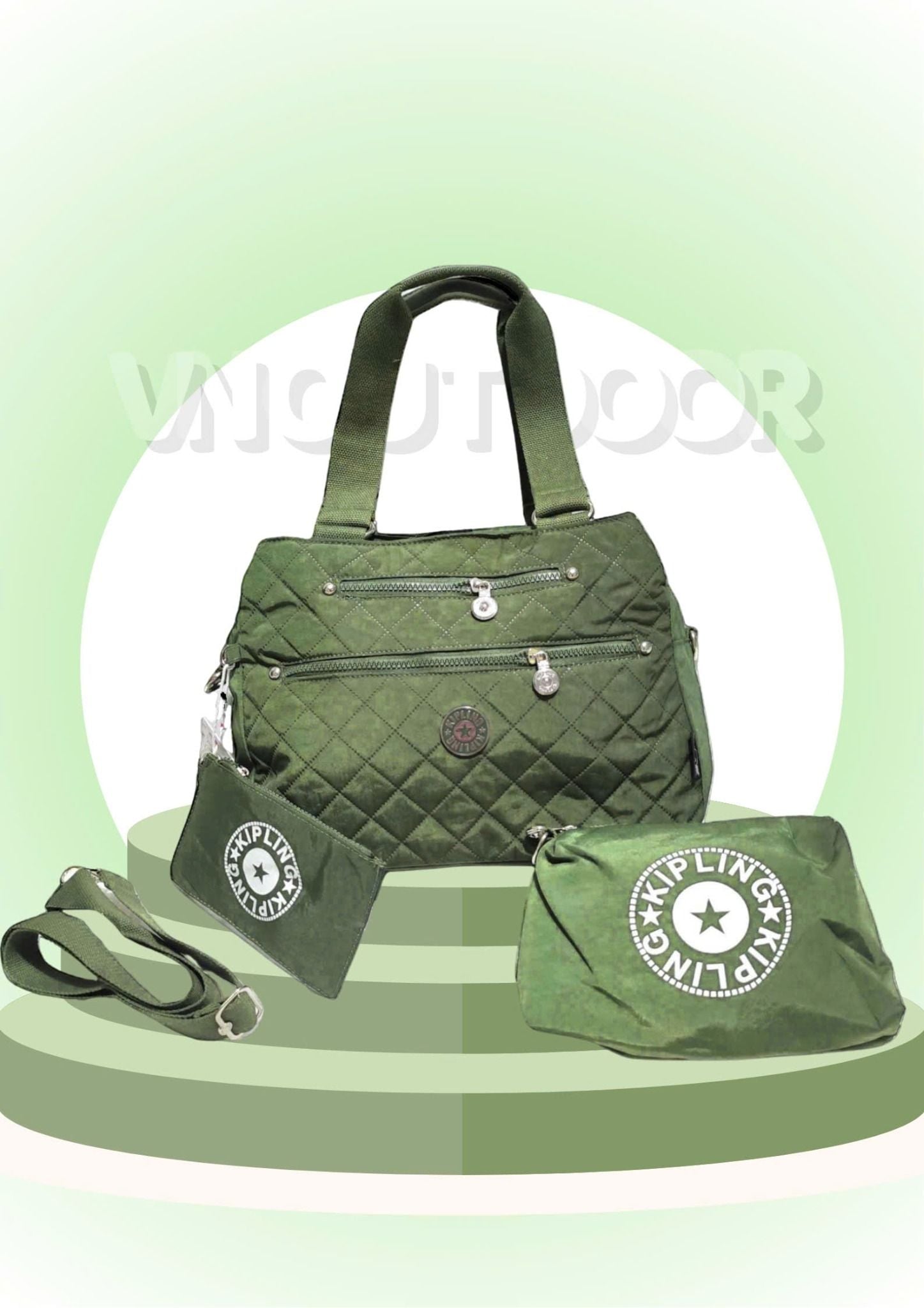  Combo Túi Xách Mua 1 Được 4 Siêu Hời Túi Xách + Ví + Túi Đeo Vai Nhỏ Gọn Chống Thấm Đa Năng Kipling 221041 