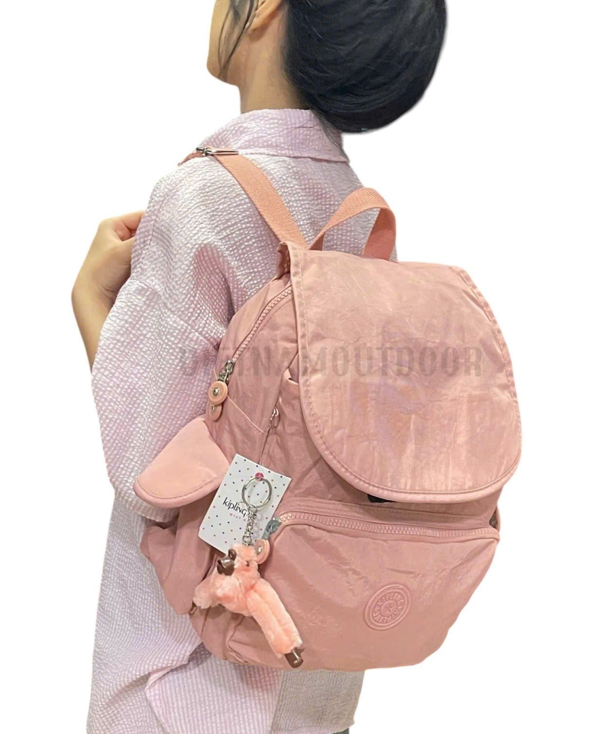  Balo Nữ Phong Cách Đi Học Đi Chơi Kipling 9120 Ngăn Chính Siêu Rộng Tặng Kèm Móc Khóa Khỉ 