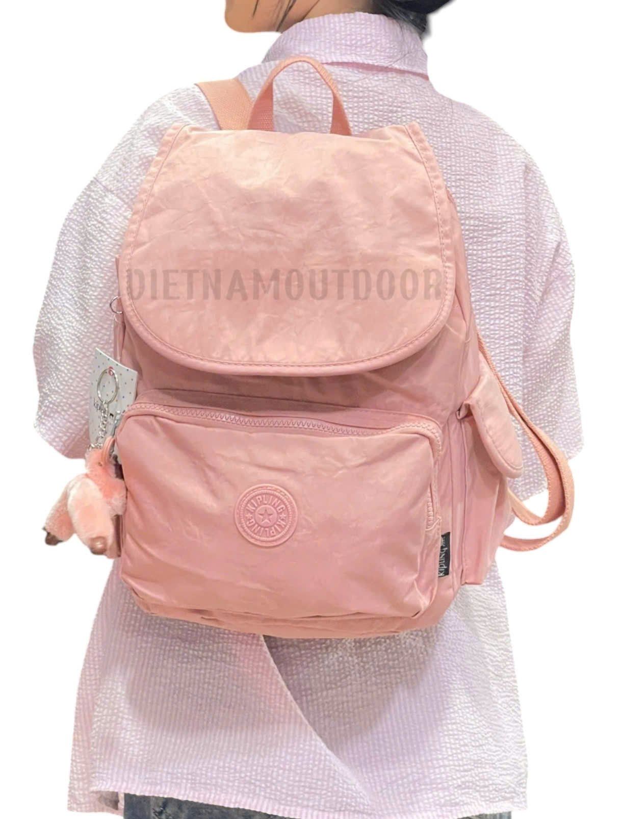  Balo Nữ Phong Cách Đi Học Đi Chơi Kipling 9120 Ngăn Chính Siêu Rộng Tặng Kèm Móc Khóa Khỉ 