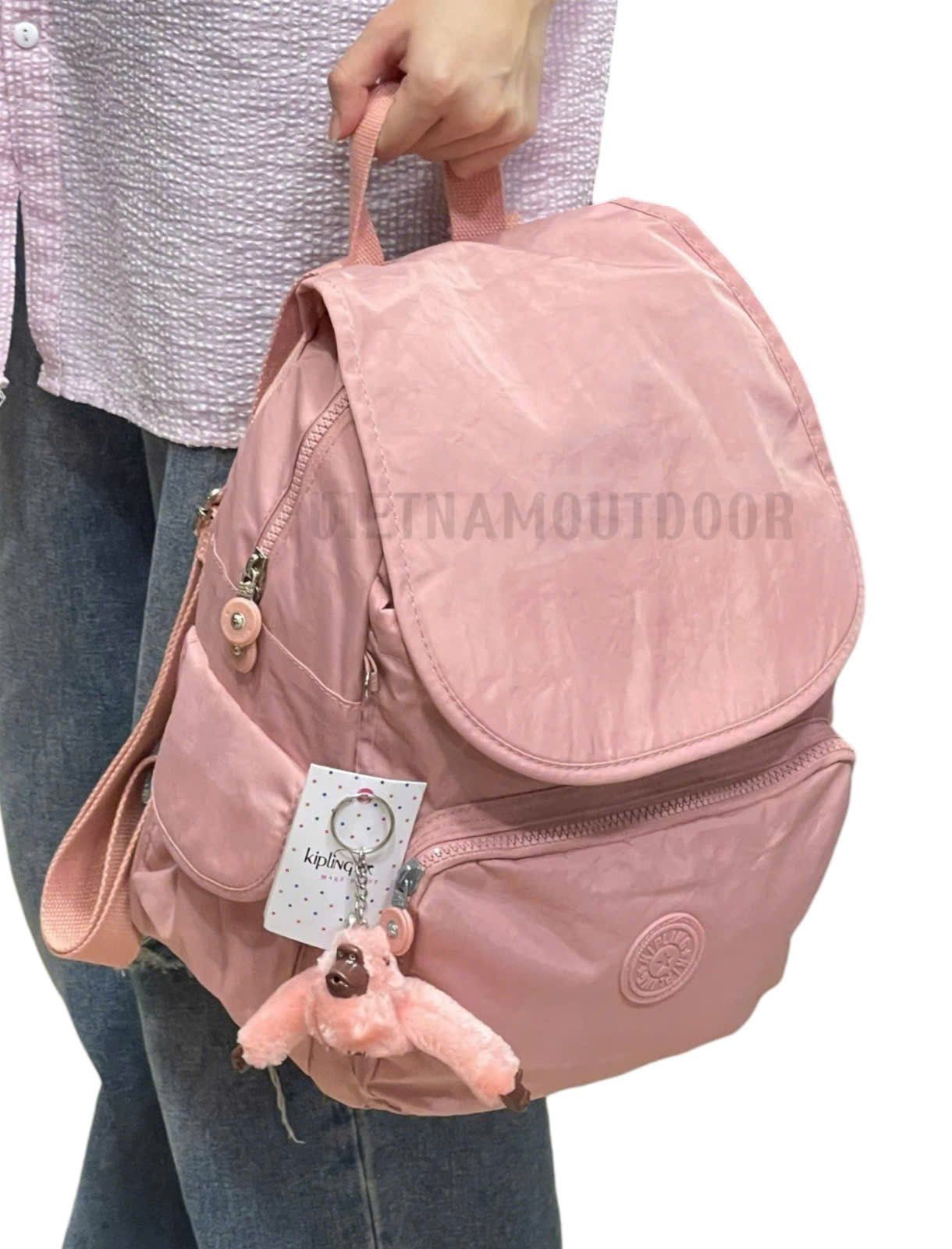  Balo Nữ Phong Cách Đi Học Đi Chơi Kipling 9120 Ngăn Chính Siêu Rộng Tặng Kèm Móc Khóa Khỉ 
