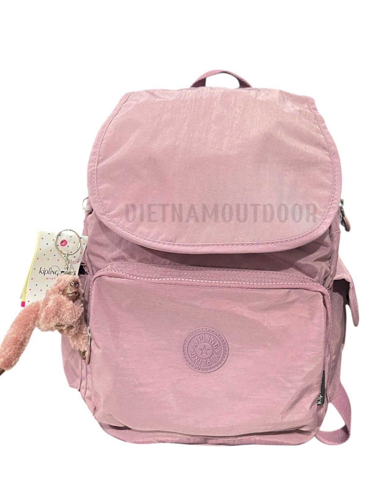 Balo Nữ Phong Cách Đi Học Đi Chơi Kipling 9120 Ngăn Chính Siêu Rộng Tặng Kèm Móc Khóa Khỉ 