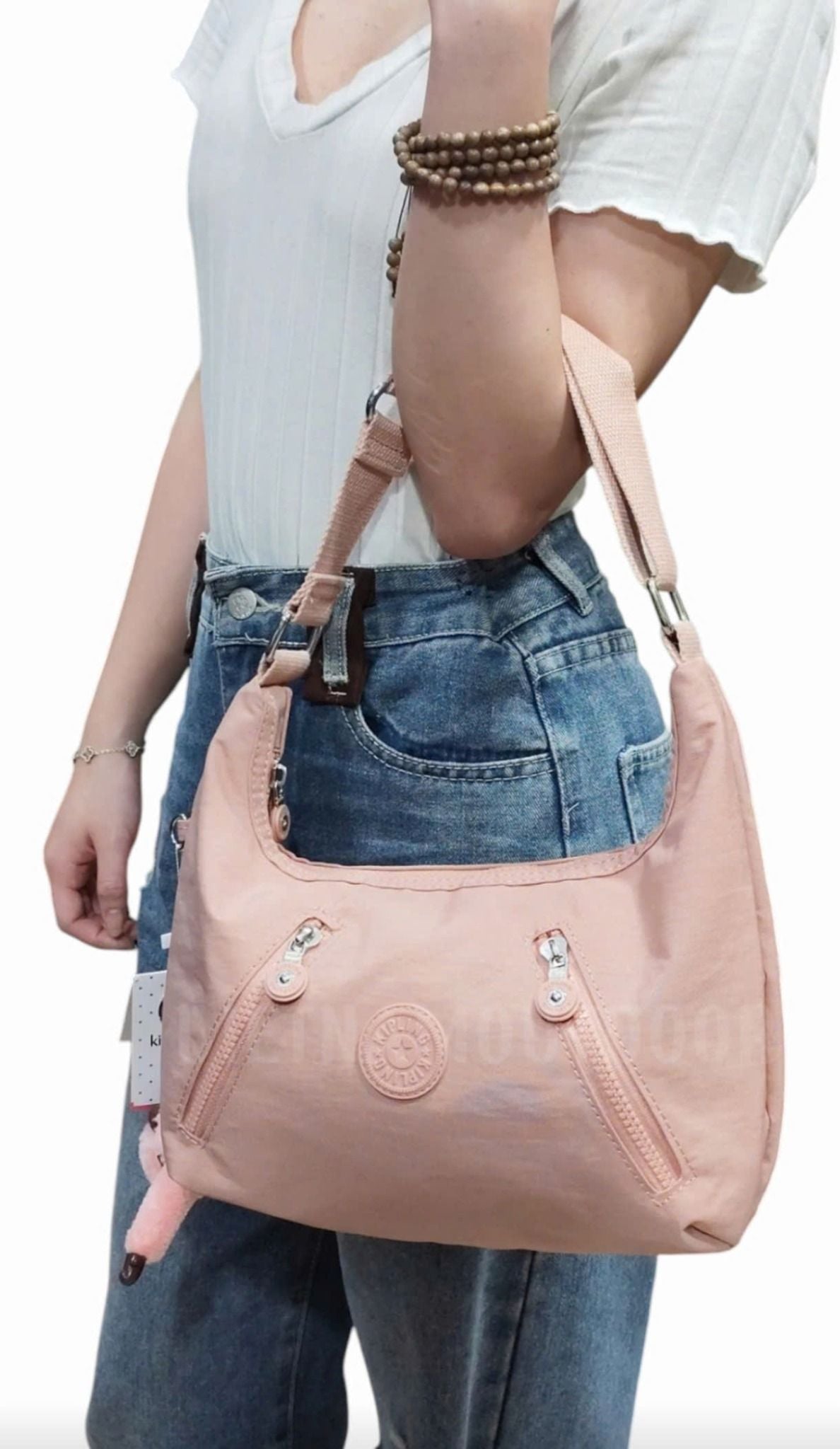  Túi Xách Tay KIPLING 6060 - Túi Xách Gọn Nhẹ vải Dù Chống Nước - Tặng Kèm Móc Khóa Khỉ KingKong 