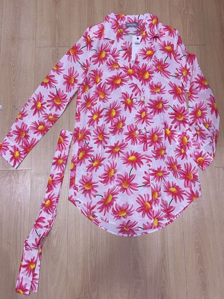  D1473 ĐẦM HỒNG HOA CÚC 