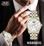  ĐỒNG HỒ NEWSKY NS8002G.S03 Nam máy automatic Kính sapphire Size 40mm 5ATM 