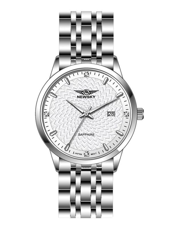  ĐỒNG HỒ NEWSKY NS5504G.S01 nam máy quartz kính sapphire size 38mm 3ATM 