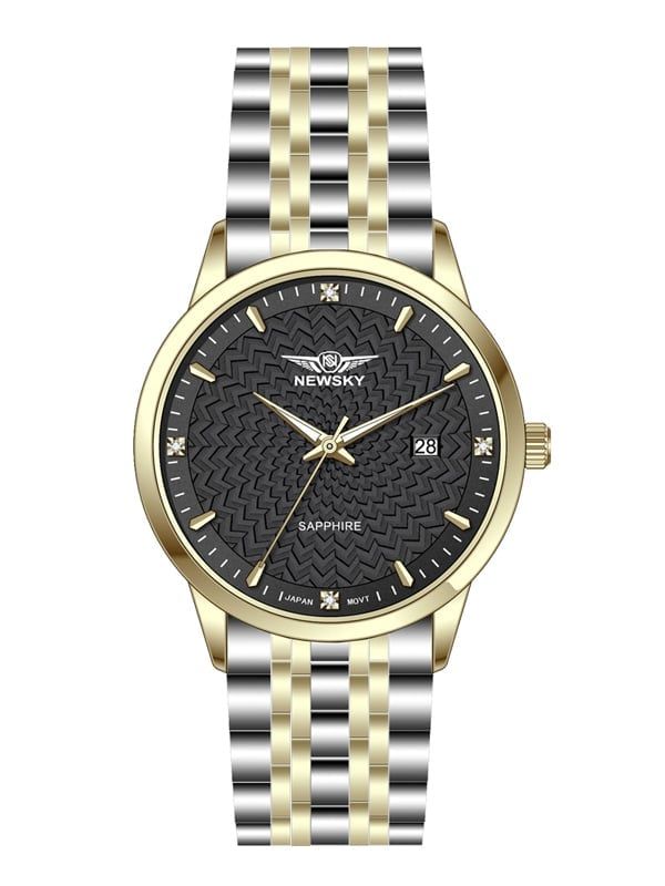  ĐỒNG HỒ NEWSKY NS5504G.S03 nam máy quartz kính sapphire size 38mm 3ATM 