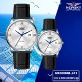  ĐỒNG HỒ NEWSKY NS5008G.L01 Nam máy quartz kính sapphire size 38mm 3ATM 