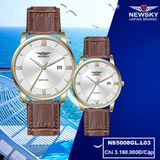  ĐỒNG HỒ NEWSKY NS5008G.L03 Nam máy quartz kính sapphire size 38mm 3ATM 