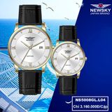  ĐỒNG HỒ NEWSKY NS5008G.L04 Nam máy quartz kính sapphire size 38mm 3ATM 