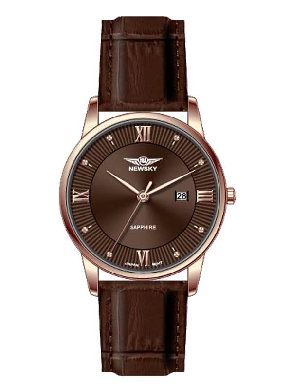  ĐỒNG HỒ NEWSKY NS5008L.L07 Nữ máy quartz kính sapphire size 30mm 3ATM 
