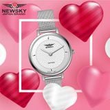  ĐỒNG HỒ NEWSKY NS5004L.S01 Nữ Máy quartz Kính sapphire Size32mm 3ATM 