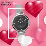 ĐỒNG HỒ NEWSKY NS5004L.S02 Nữ Máy quartz Kính sapphire Size32mm 3ATM 