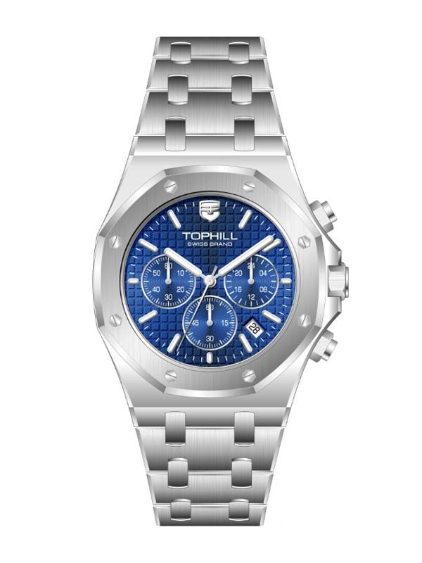  ĐỒNG HỒ TOPHILL TL026G.S1152 Nam dây thép 316L Máy quartz Kính sapphire 5ATM 