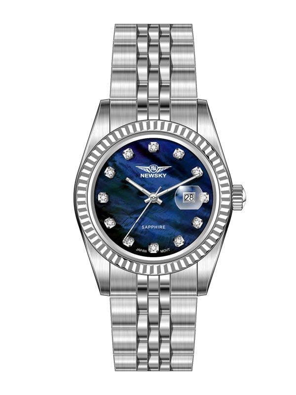  ĐỒNG HỒ NEWSKY NS5023L.S02 S01 Nữ máy quartz kính sapphire size 31mm 3ATM 