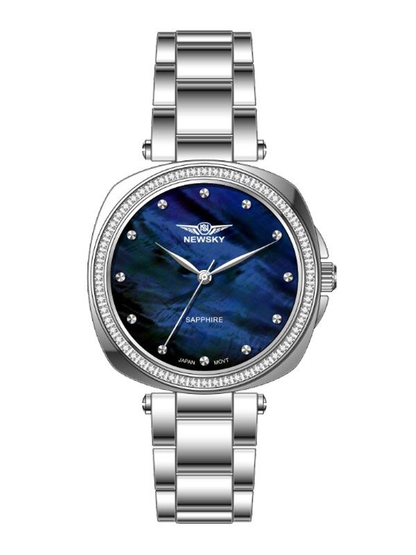  ĐỒNG HỒ NEWSKY NS5022L.S02 Nữ máy quartz kính sapphire size 35mm 3ATM 