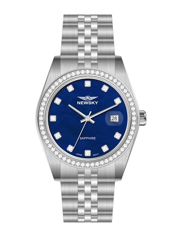  ĐỒNG HỒ NEWSKY NS5026G.S02 Nam máy quartz kính sapphire size 40mm 3ATM 